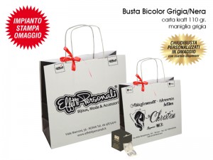 BUSTE IN CARTA BICOLOR GRIGIA/NERA 